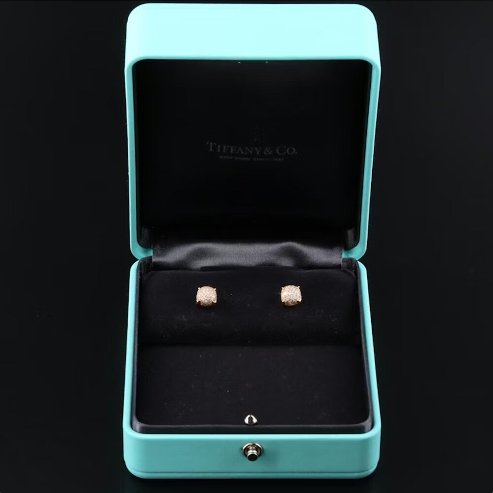 Tiffany & Co. Paloma Sugar Stacks 18K 0.50 CTW Pavé Diamond Stud Earrings - Picture 5 of 9